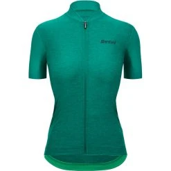 SANTINI COLORE PURO Women's Short-Sleeved Jersey Green 2023