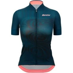 SANTINI DELTA VORTEX Women's Short-Sleeved Jersey Blue 2023
