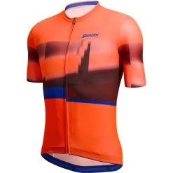 SANTINI MIRAGE Short-Sleeved Jersey Orange 2023 -Cycling Clothing Santini 1954753 125B600x6005D