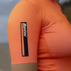 SANTINI COLOR Women's Short-Sleeved Jersey Orange -Cycling Clothing Santini 600x600 221499 16158188660435