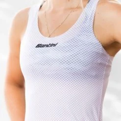SANTINI LIEVE Women's Technical Base Layer White -Cycling Clothing Santini 600x600 221507 16158194578435