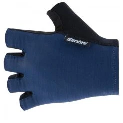 SANTINI CUBO Short Finger Gloves Navy Blue
