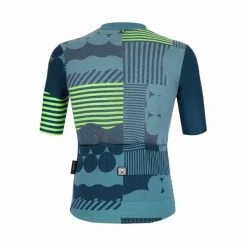 SANTINI DELTA OPTIC Short-Sleeved Jersey Blue/Green 2022 -Cycling Clothing Santini 600x600 281467 16427723929711