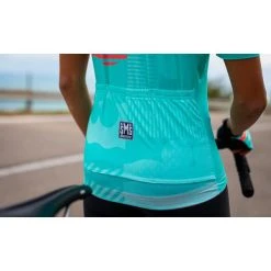 SANTINI GIADA OPTIC Women's Short-Sleeved Jersey Turquoise 2022 -Cycling Clothing Santini 600x600 281667 16486287253459