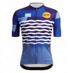 SANTINI PARIS NICE ONDA Short-Sleeved Jersey Blue 2022