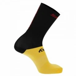 SANTINI LA FLECHE WALLONE Socks Black/Yellow 2022 -Cycling Clothing Santini 600x600 294481 16454376120724
