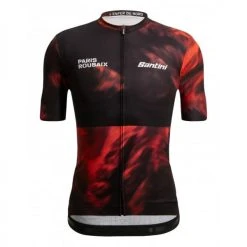 SANTINI PARIS ROUBAIX ENFER DU NORD Short-Sleeved Jersey Black/Red 2022