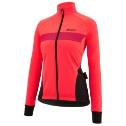 Santini Women's 3W Coral Bengal Winter Jacket - Cycling Jacket -Cycling Clothing Santini santini womens 3w coral bengal winter jacket cycling jacket detail 2