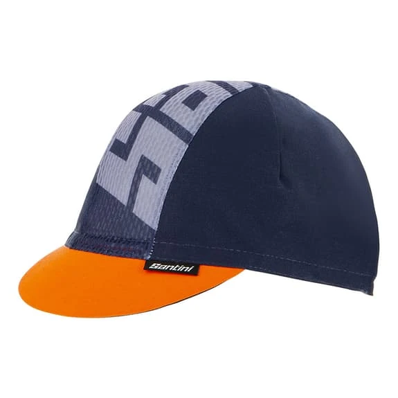 Santini Colore Cap Navy Blue Orange 3 Santini Colore Cap Navy Blue Orange