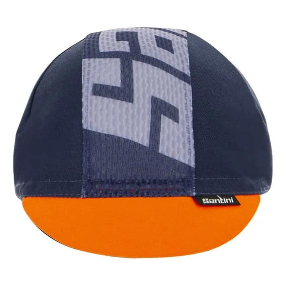 Santini Colore Cap Navy Blue Orange 4 Santini Colore Cap Navy Blue Orange - Image 2
