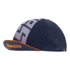 Santini Colore Cap Navy Blue Orange 11 Santini Colore Cap Navy Blue Orange -Cycling Clothing Santini st 1s460netcolor nt 005