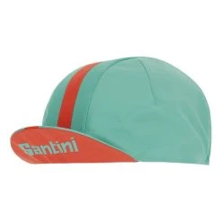 Santini Bengal Hat Sky Blue Orange -Cycling Clothing Santini st 2s460cotbeng ac 003