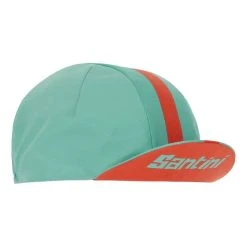 Santini Bengal Hat Sky Blue Orange -Cycling Clothing Santini st 2s460cotbeng ac 006