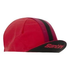 Santini Bengal Hat Red Lilac Black -Cycling Clothing Santini st 2s460cotbeng rs 006
