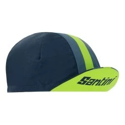 Santini Bengal Hat Blue Fluorescent Green -Cycling Clothing Santini st 2s460cotbeng vf 006