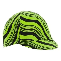 Santini Kinetic Hat Fluorescent Green Black -Cycling Clothing Santini st 2s460cotkine vf 005