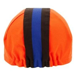 Santini Bengal Cap Bright Orange Blue -Cycling Clothing Santini st 3s460cotbeng af 003
