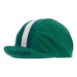 Santini Bengal Cap Green White -Cycling Clothing Santini st 3s460cotbeng ve 005