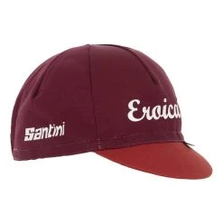 Santini Eroica Ruby Cap Burgundy 11 Santini Eroica Ruby Cap Burgundy -Cycling Clothing Santini st er460cotruby br 004