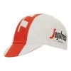 Santini Trek-Segafredo 2022 Fan Line Cap White Red -Cycling Clothing Santini st re460cot22ts rs 001
