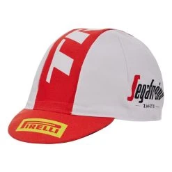 Santini Cap Segafredo Trek 2023 White Red
