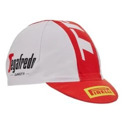 Santini Cap Segafredo Trek 2023 White Red -Cycling Clothing Santini st re460cot23ts rs 004