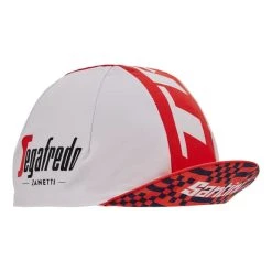 Santini Cap Segafredo Trek 2023 White Red -Cycling Clothing Santini st re460cot23ts rs 006