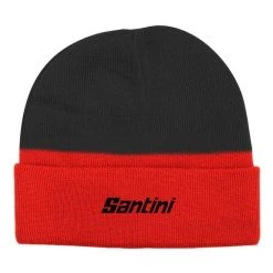 Santini Paris-Roubaix Enfer Du Nord Beanie Red Black