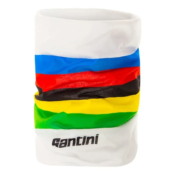 Santini UCI World Champion 2021 Neck Warmer White 3 Santini UCI World Champion 2021 Neck Warmer White