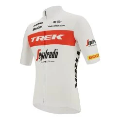 Santini Trek-Segafredo 2022 Fan Line Kit White Red - Classic Cut -Cycling Clothing Santini st re94075c22ts rs 002