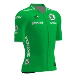 Santini Tour De France 2022 Ranking Points Leader Short Sleeve Jersey Green - Sleek Cut -Cycling Clothing Santini st tf9440022tdfpnt ve 004
