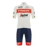 Santini Trek-Segafredo 2022 Fan Line Kit White Red - Classic Cut -Cycling Clothing Santini st trek22 1 000