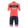 Santini Trek-Segafredo 2022 Fan Line Kit Red Maroon Black - Classic Cut -Cycling Clothing Santini st trek22 2 000