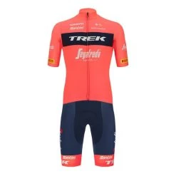 Santini Trek-Segafredo 2022 Fan Line Kit Red Maroon Black - Classic Cut
