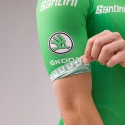 Santini Tour De France 2022 Ranking Points Leader Short Sleeve Jersey Green - Sleek Cut -Cycling Clothing Santini tf9440022tdfpnt prs 04